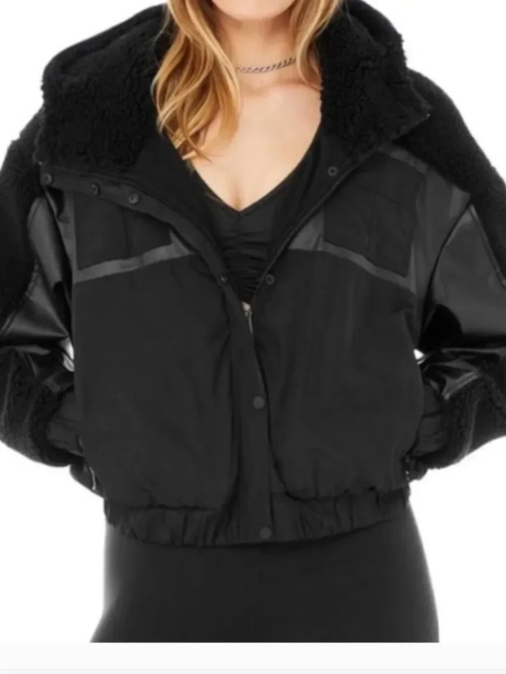 ALO Yoga Utility Gear Sherpa Jacket Women's Small Black
